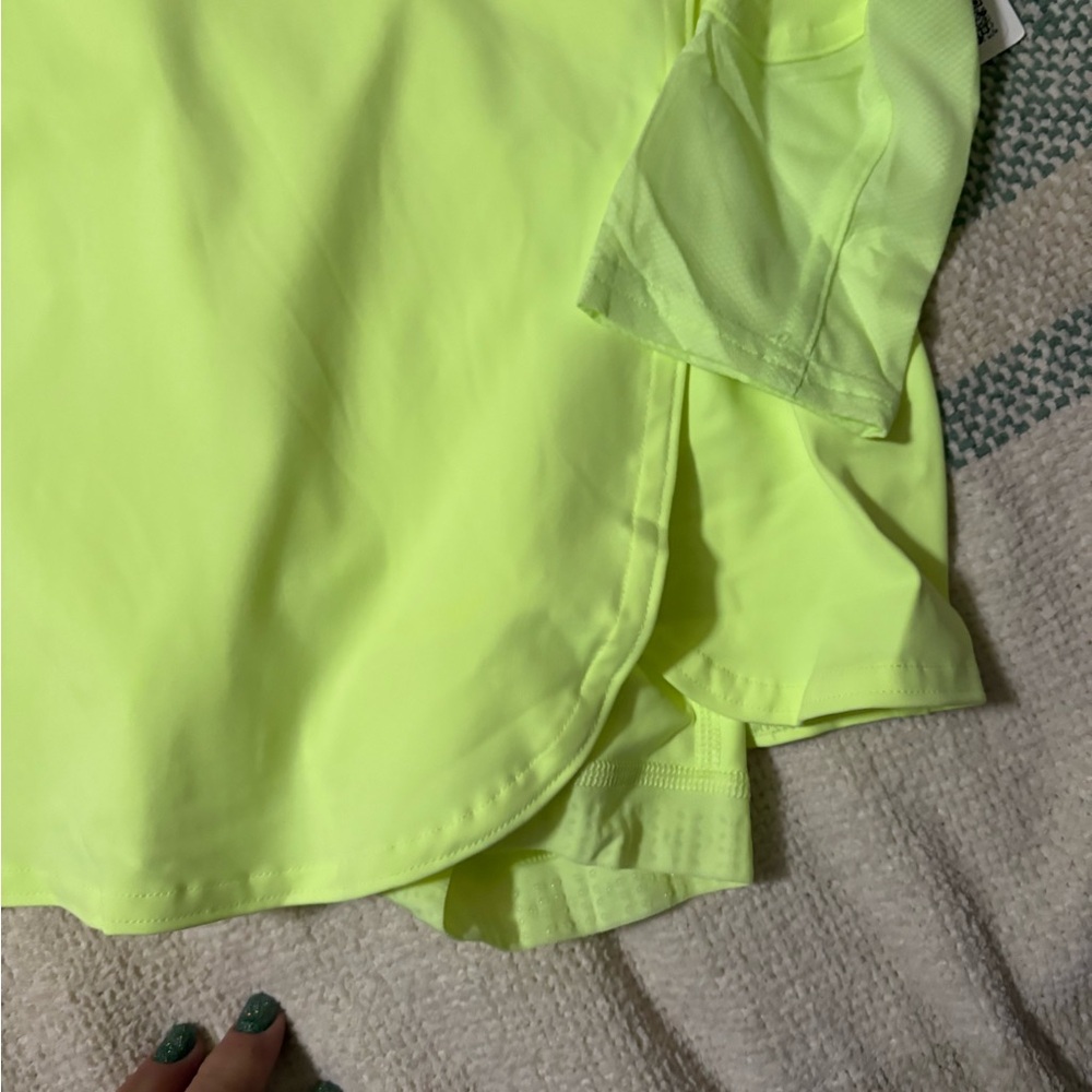 Lululemon Neon Yellow Long Sleeve tennis Dress with shorts size 4 - Picture 4 of 7